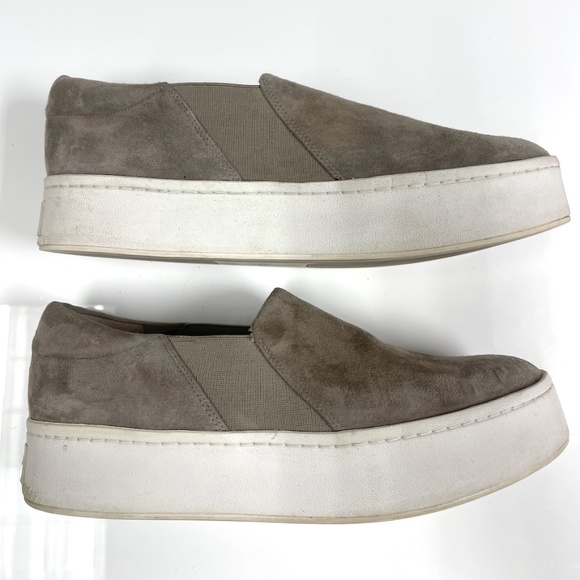 Vince Gray Suede Warren Eco Sneaker - Picture 3 of 4